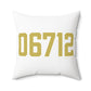 06712 Prospect Connecticut Zip Code Polyester Square Pillow