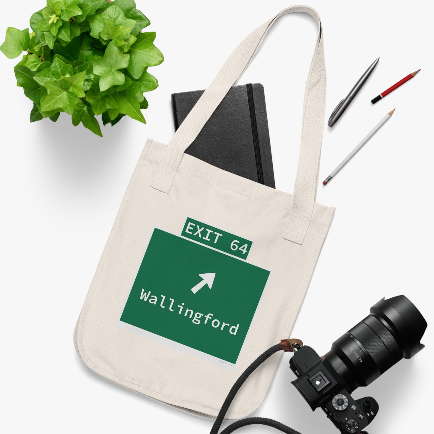 Vintage WCP Exit 64 Sign Organic Canvas Tote Bag