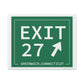 Vintage Exit 29 Merritt Parkway Sign Matte Canvas, Stretched, 1.25"