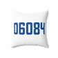 06084 Tolland Connecticut Zip Code Spun Polyester Square Pillow