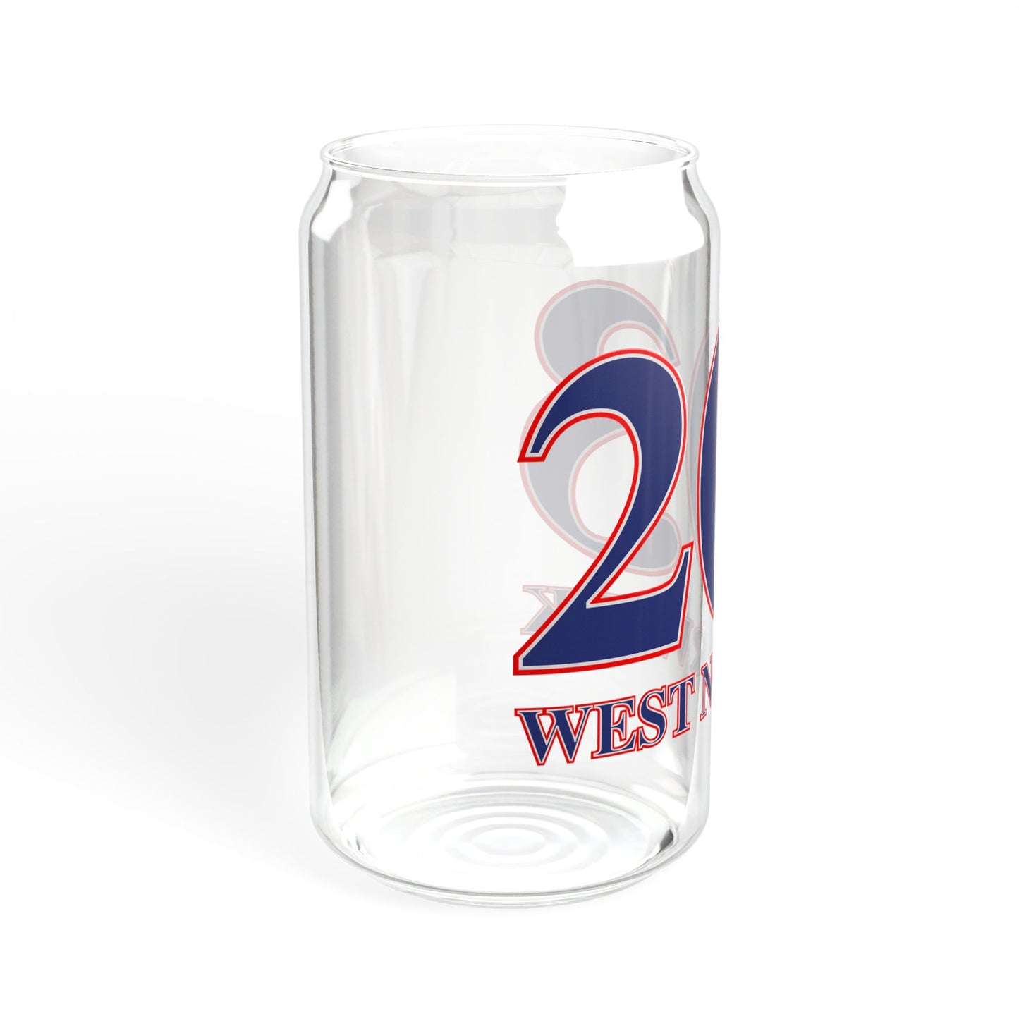203 West Norwalk, Red, White & Blue Sipper Glass, 16oz