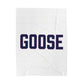Goose Zip Code Blue & Purple Velveteen Plush Blanket