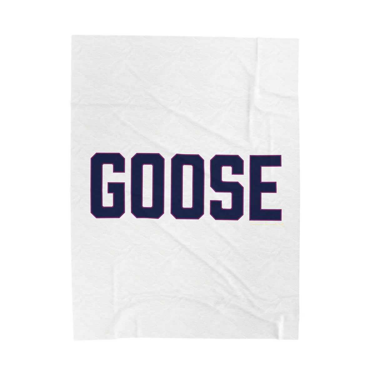 Goose Zip Code Blue & Purple Velveteen Plush Blanket