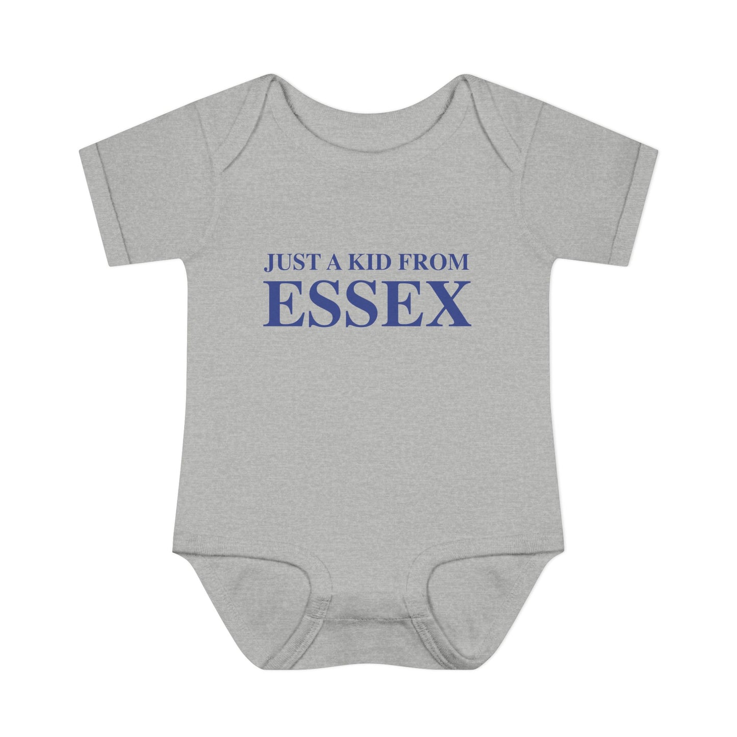 Just a kid from Essex Infant Baby Rib Bodysuit
