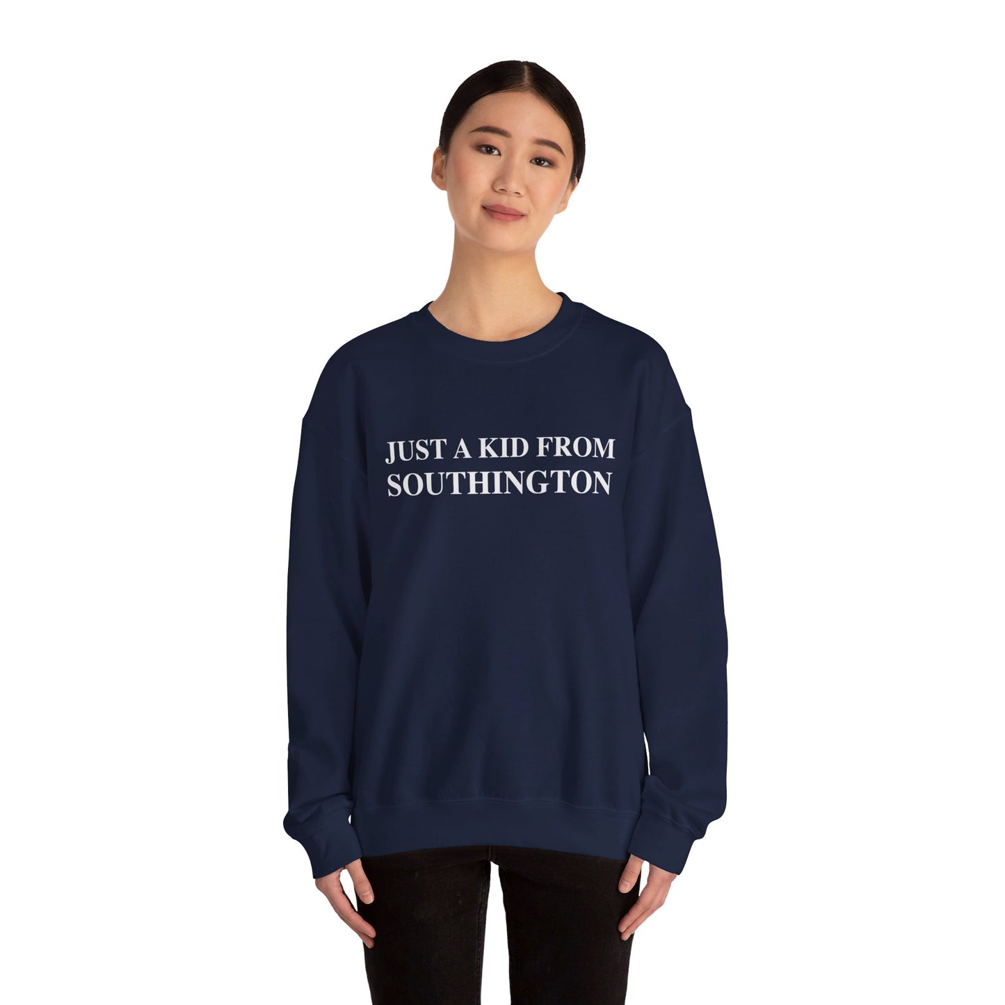 Just a kid from SouthingtonUnisex Heavy Blend™ Crewneck Sweatshirt