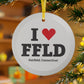 I Heart FFLD Glass Ornaments