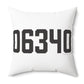 06340 Groton Connecticut Zip Code Spun Polyester Square Pillow