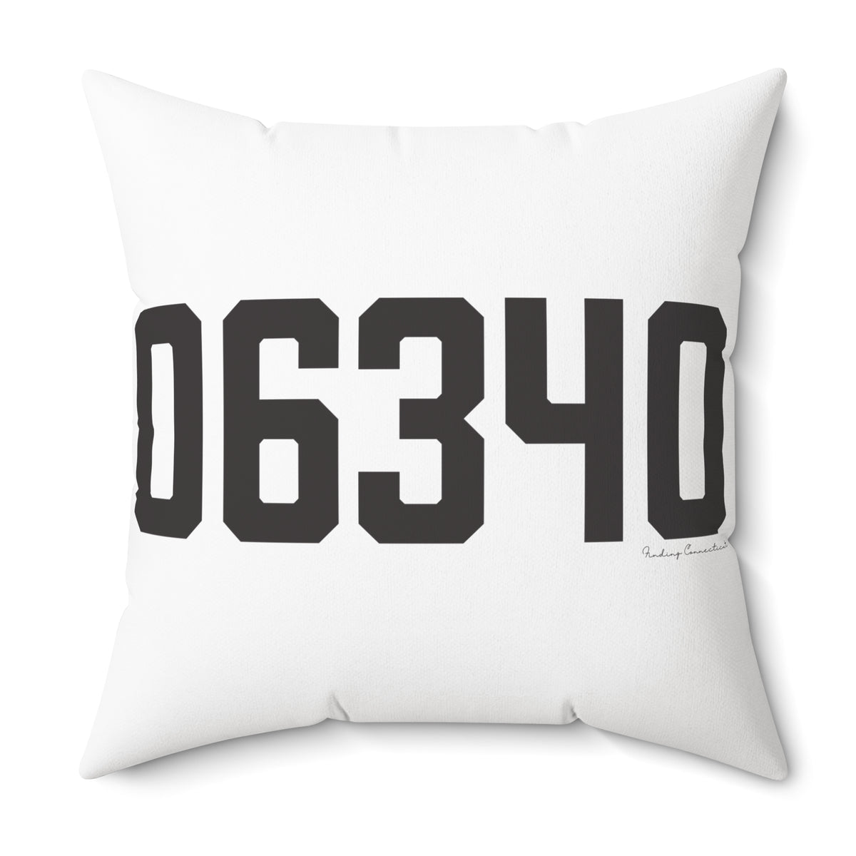 06340 Groton Connecticut Zip Code Spun Polyester Square Pillow