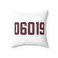 06019 Canton Connecticut Zip Code Polyester Square Pillow
