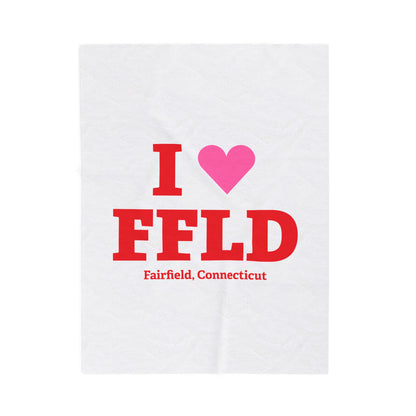 I Heart FFLD Velveteen Plush Blanket