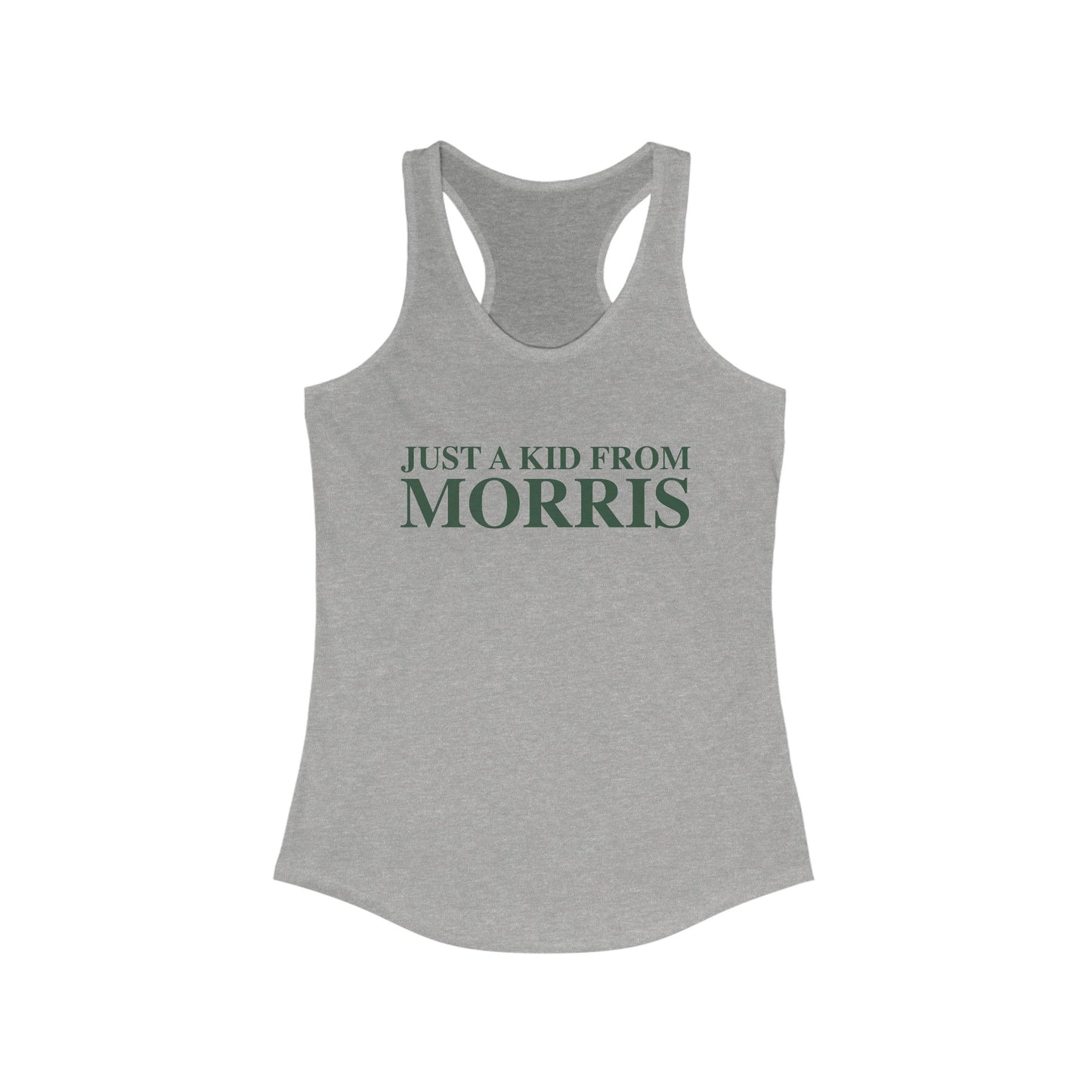Just a kid from Morris Women's Ideal Racerback Tank Top