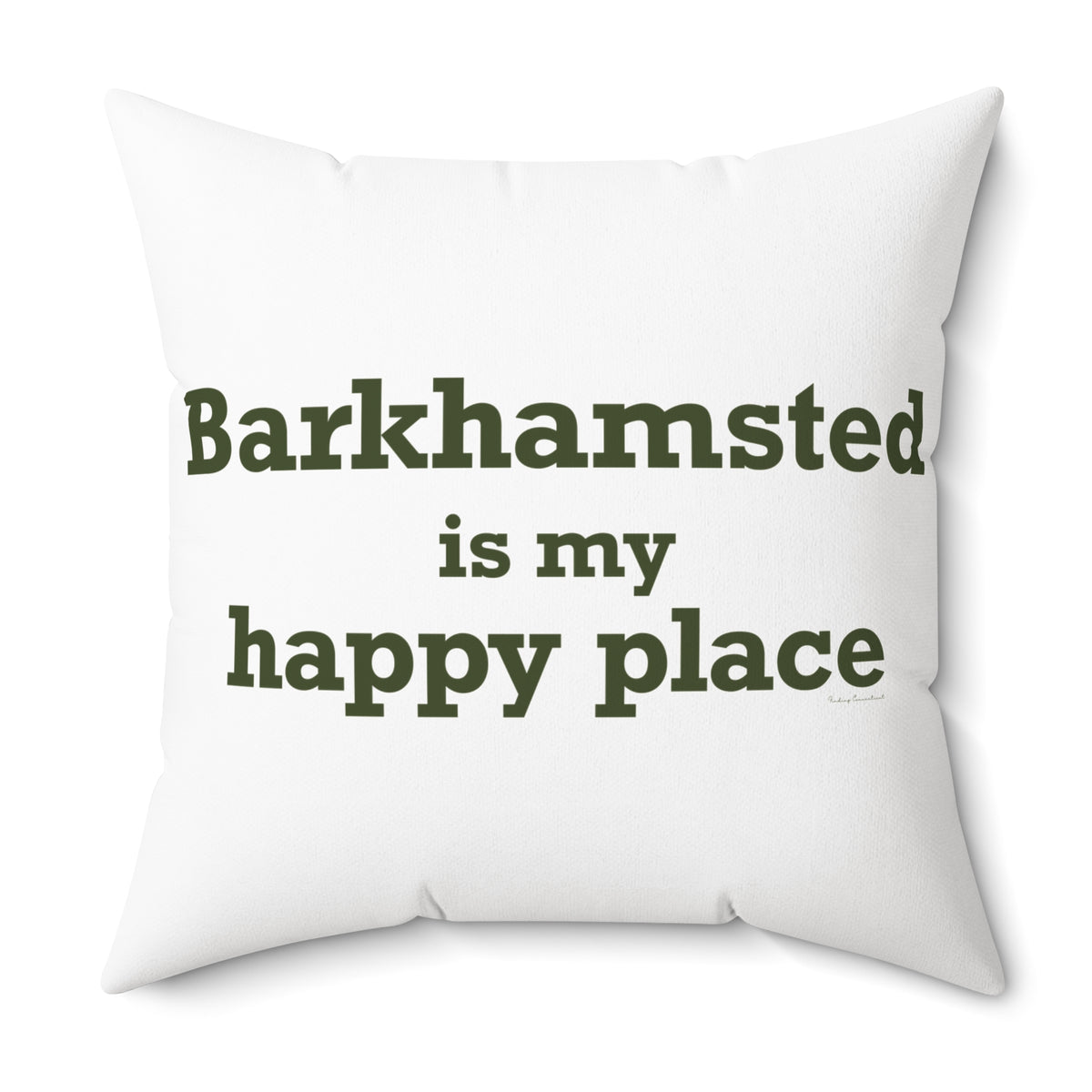 Barkhamsted is my Happy Place Polyester Square Pillow
