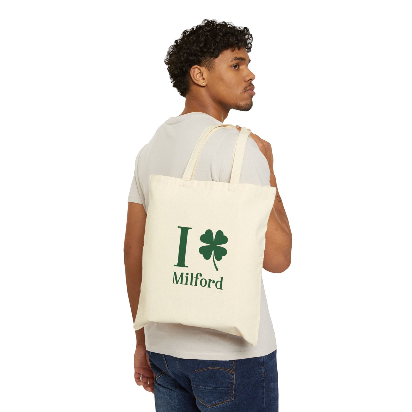 I Clover Milford Cotton Canvas Tote Bag