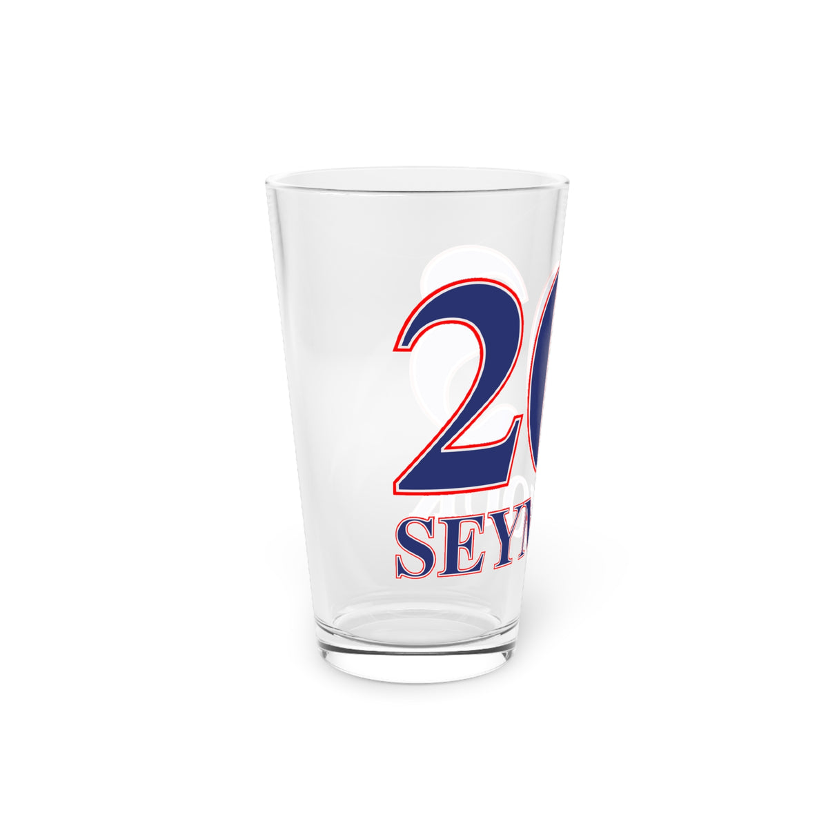 Seymour Red, White & Blue Pint Glass, 16oz