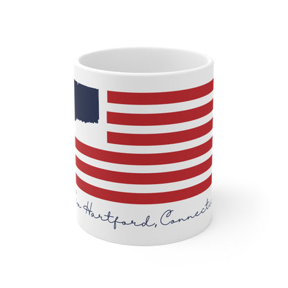 New Hartford Connecticut Flag Mug 11oz