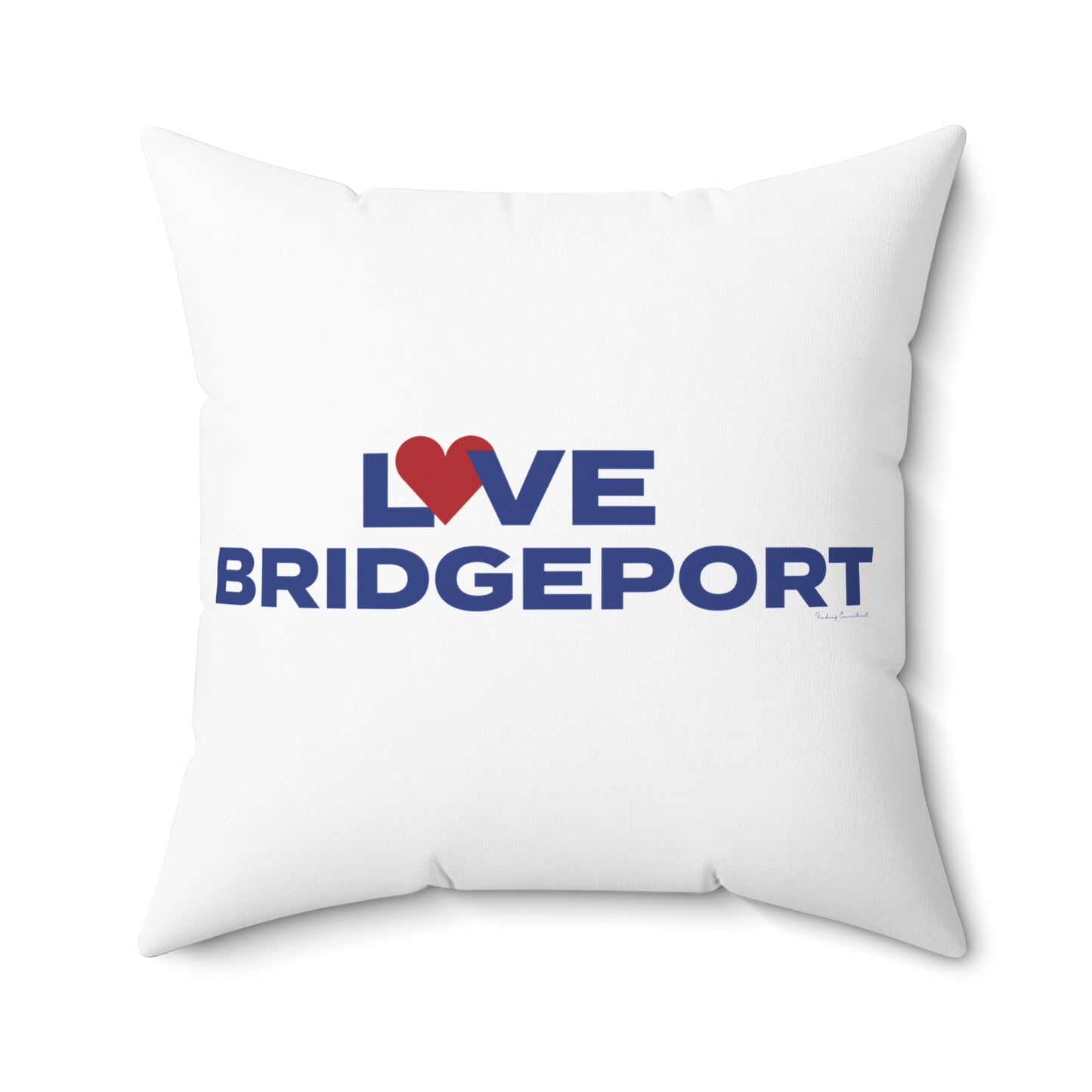 Love Bridgeport Spun Polyester Square Pillow