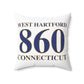 West Hartford 860 Connecticut Polyester Square Pillow
