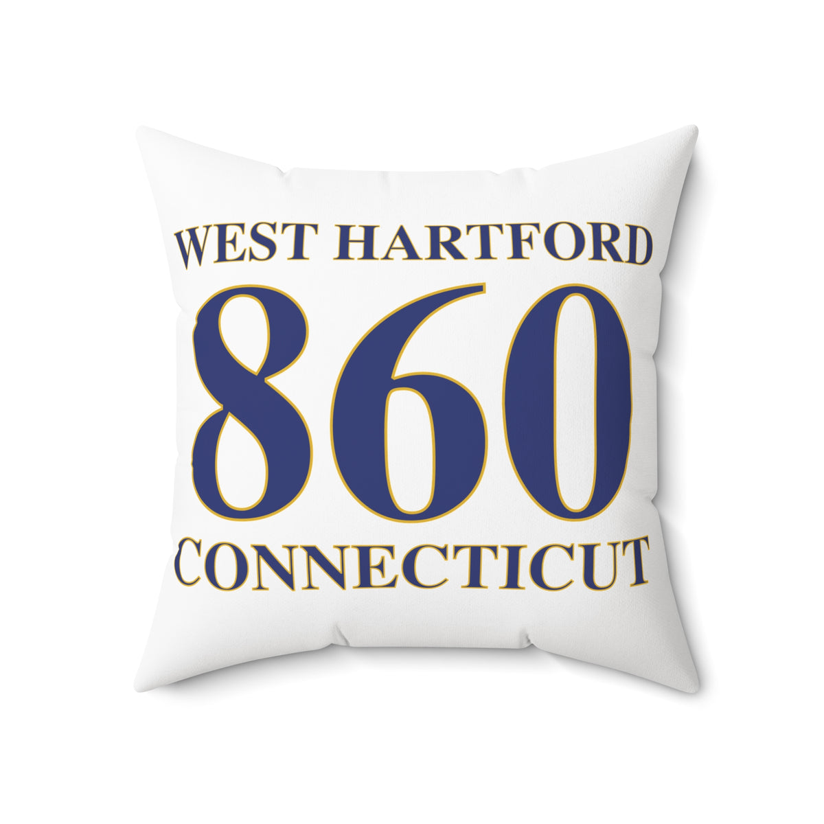 West Hartford 860 Connecticut Polyester Square Pillow