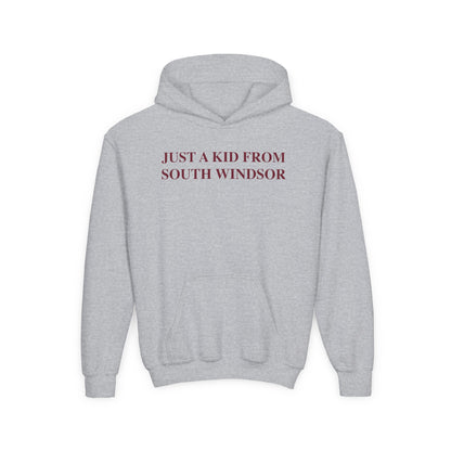Just a kid from South Windsor Youth Heavy Blend Hooded Sweatshirt