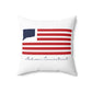 Madison Connecticut Flag Spun Polyester Square Pillow