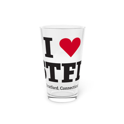 I Heart STFD Pint Glass, 16oz
