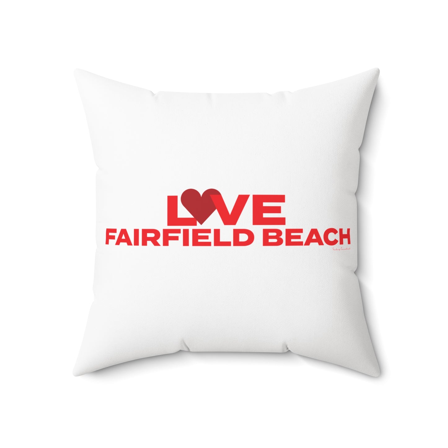 Love Fairfield Beach Spun Polyester Square Pillow