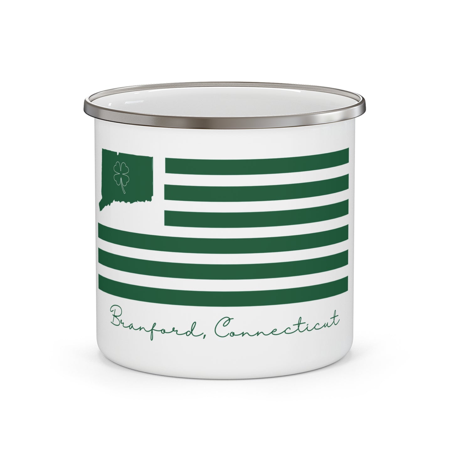 Branford Connecticut St. Patrick’s Day Flag Enamel Camping Mug