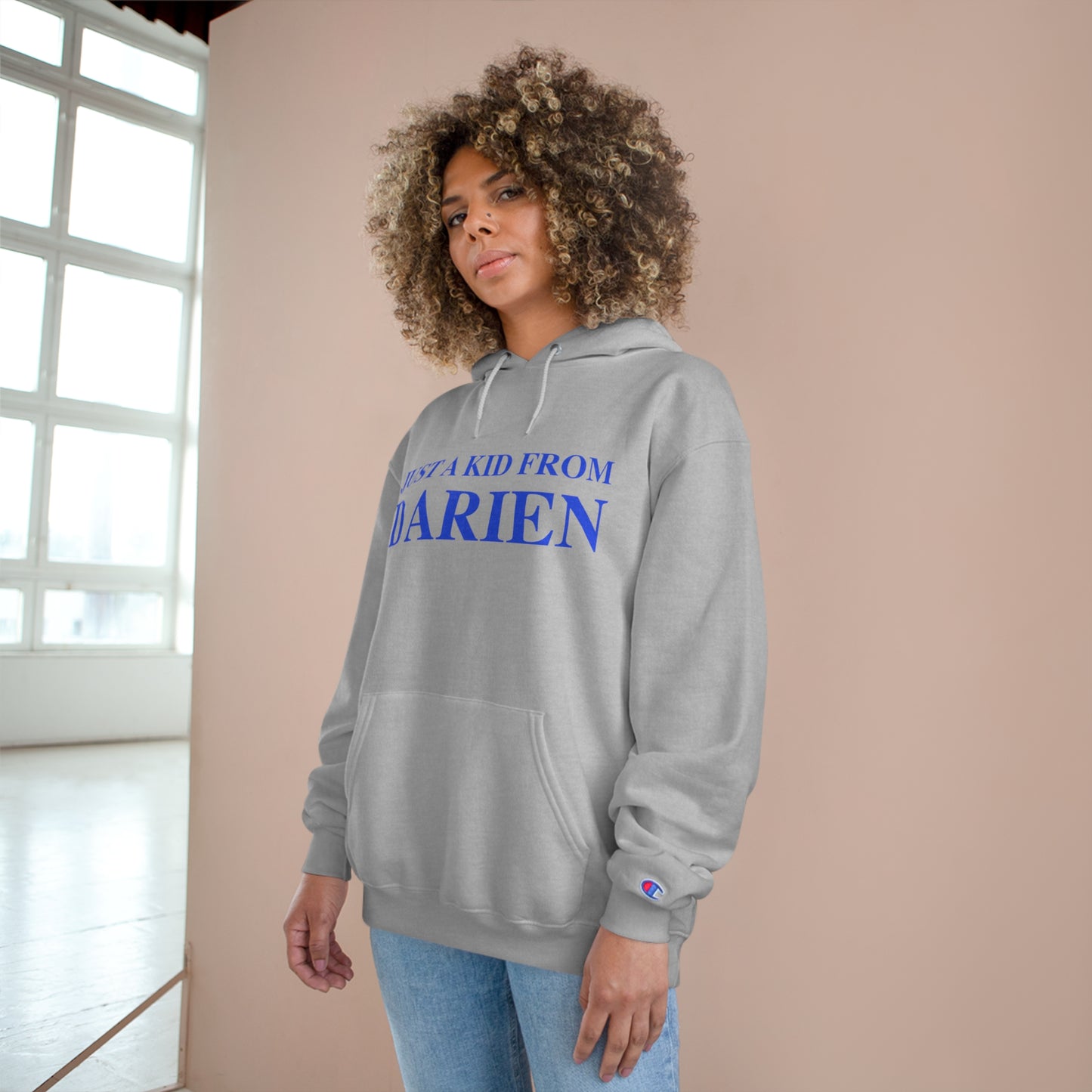 Just a kid from Darien Champion Hoodie