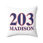 203 Madison Red White & Blue Spun Polyester Square Pillow