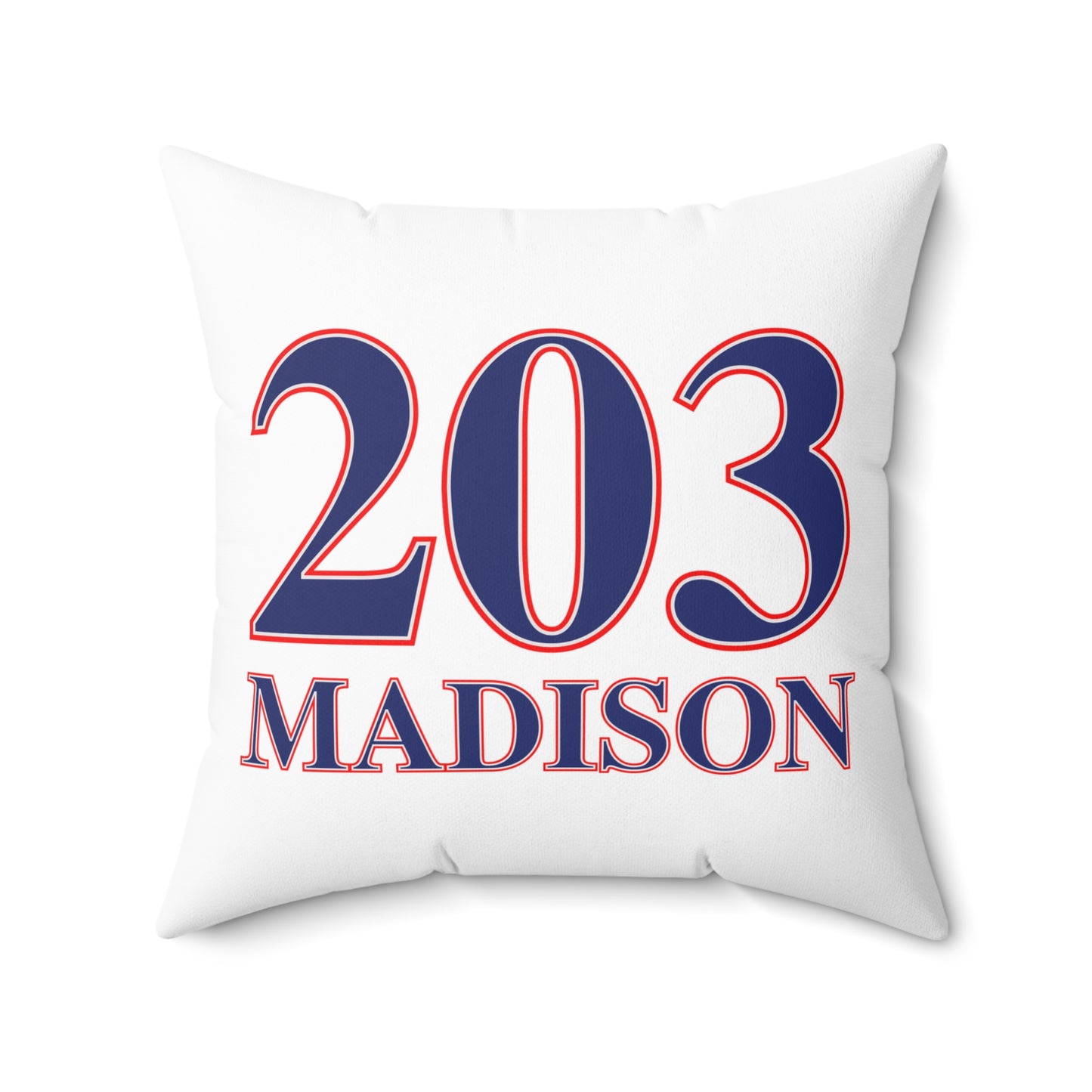 203 Madison Red White & Blue Spun Polyester Square Pillow