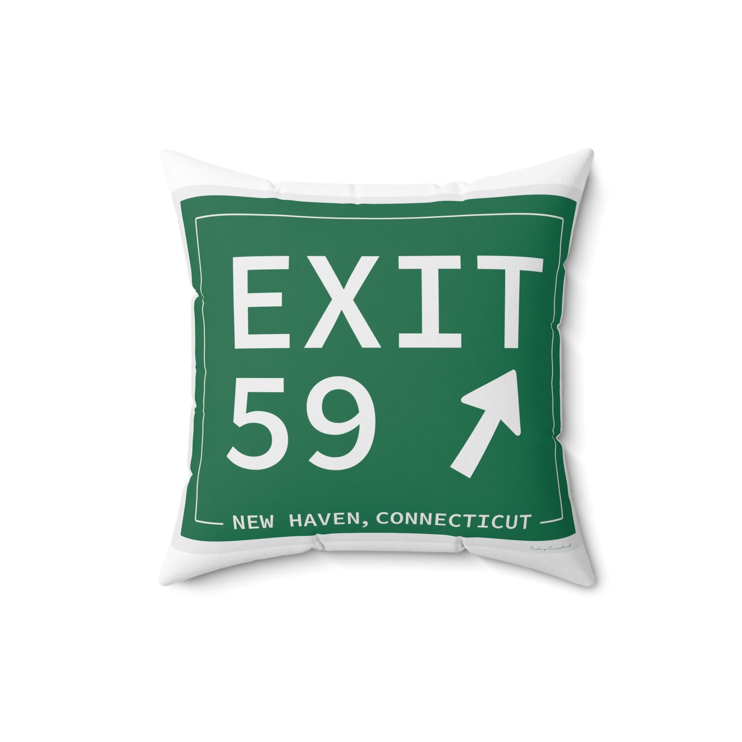 Vintage Exit 59 WCP Sign Spun Polyester Square Pillow