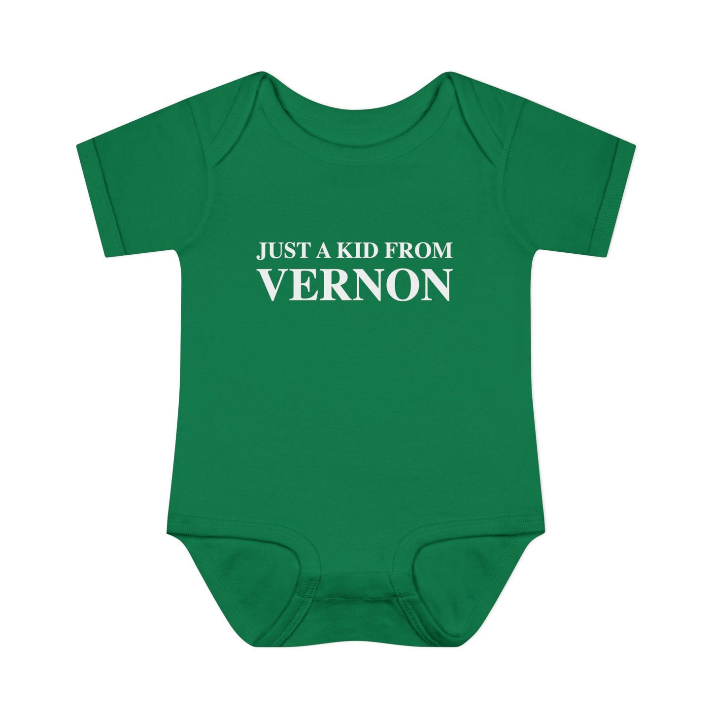 Just a kid from Vernon Infant Baby Rib Bodysuit