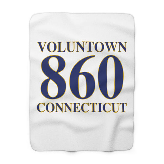 Voluntown 860 Connecticut  Sherpa Fleece Blanket