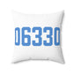 06330 Sprague Connecticut Zip Code  Spun Polyester Square Pillow