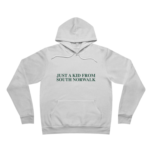 Just a kid from South Norwalk Unisex Sponge Fleece Pullover Hoodie
