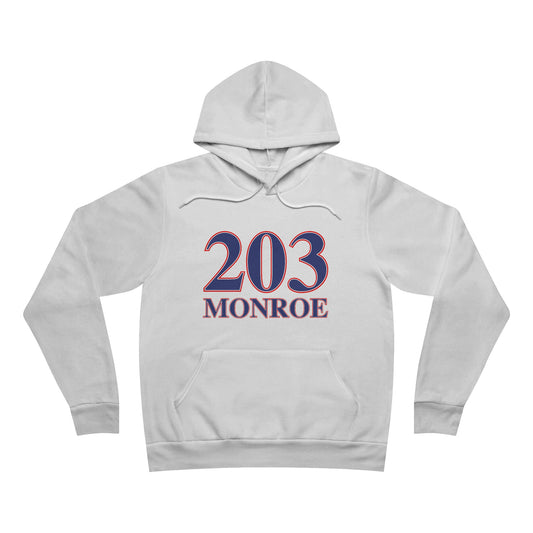 203 Monroe Red White & Blue Unisex Sponge Fleece Pullover Hoodie