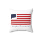 Hampton Connecticut Flag Spun Polyester Square Pillow