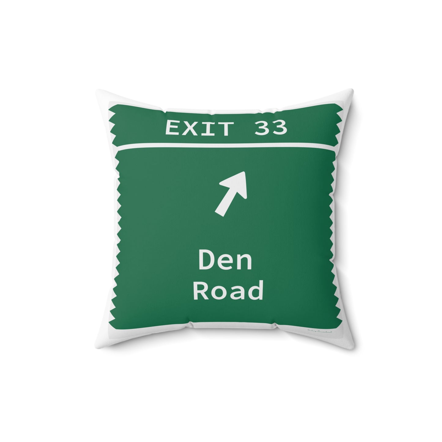 Vintage Merritt Parkway Exit 33 Sign Spun Polyester Square Pillow