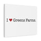 I Heart Greens Farms. Matte Canvas, Stretched, 1.25"