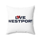 Love Westport Spun Polyester Square Pillow