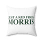 Just a kid from Morris Polyester Square Pillow