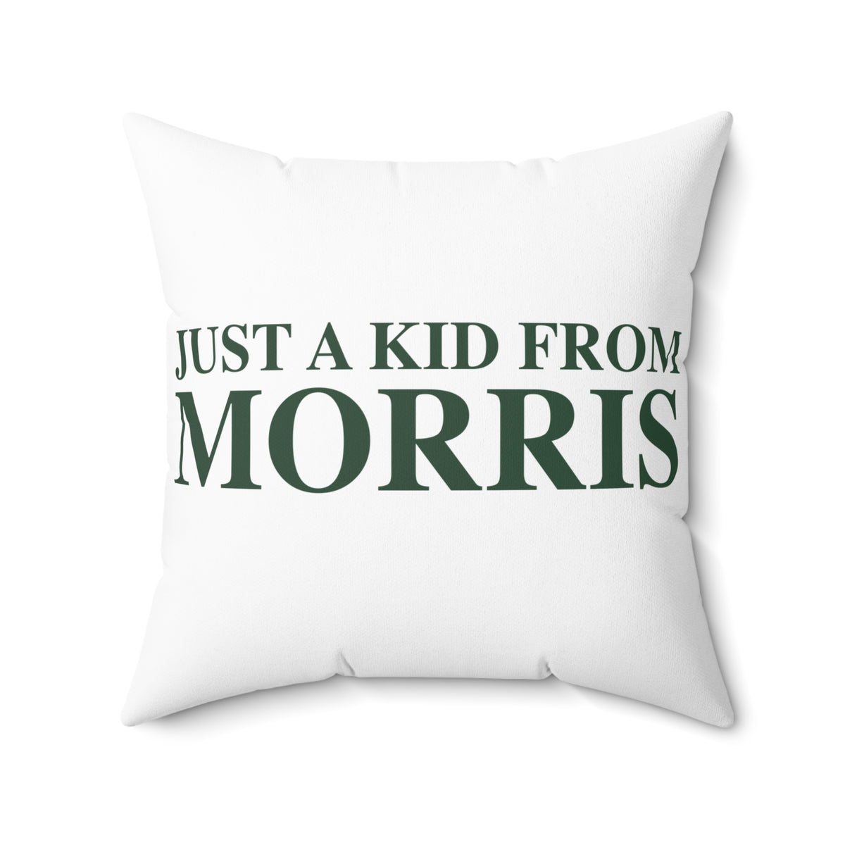 Just a kid from Morris Polyester Square Pillow