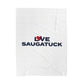 Love Saugatuck Velveteen Plush Blanket