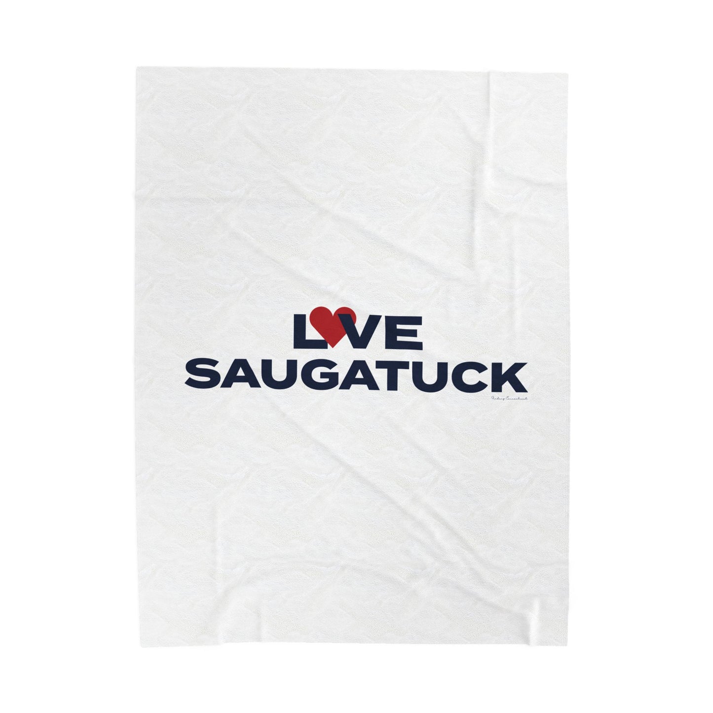 Love Saugatuck Velveteen Plush Blanket