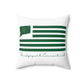 Bridgeport Connecticut St Patrick's Day Flag Spun Polyester Square Pillow