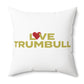 Love Trumbull Spun Polyester Square Pillow