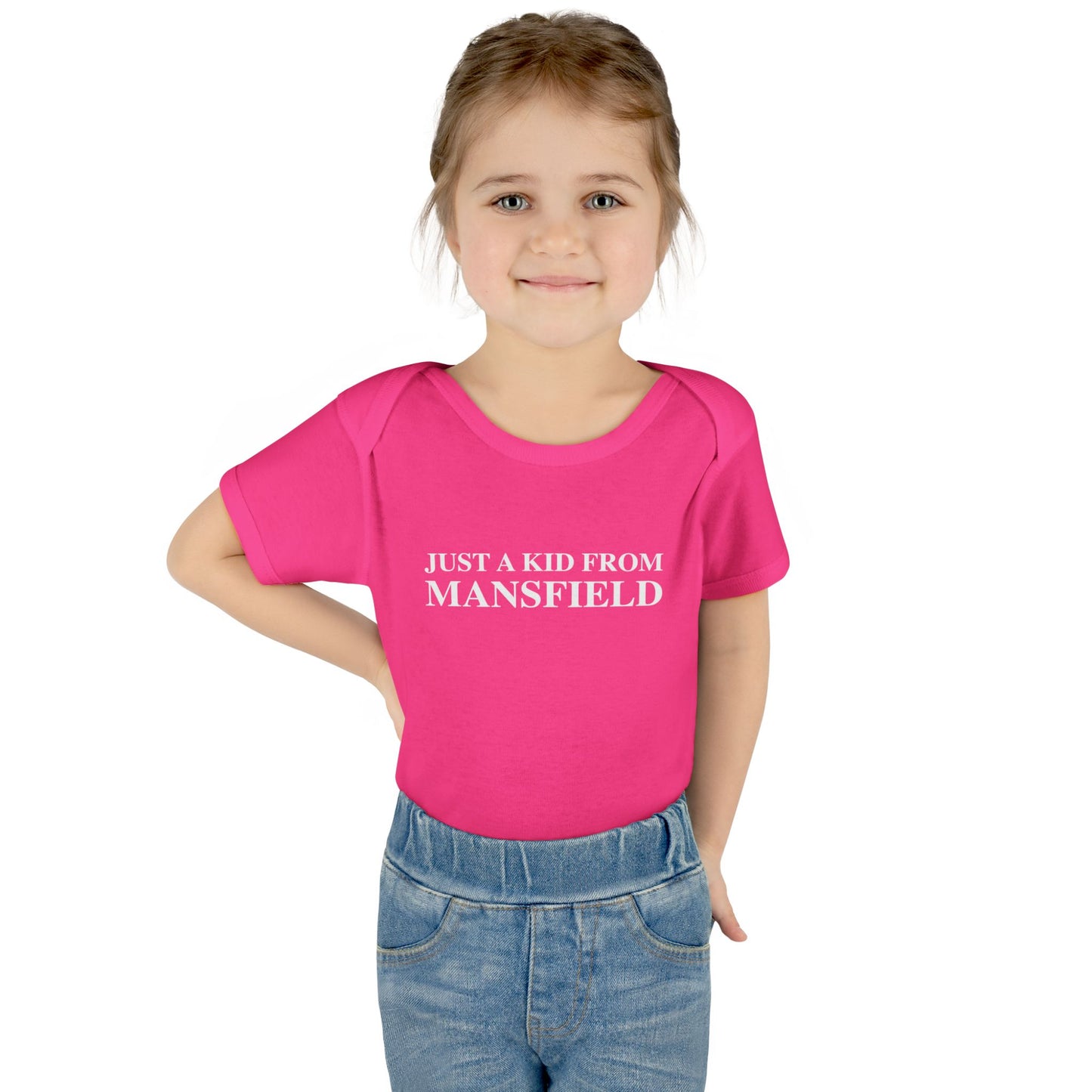 Just a kid from Mansfield Infant Baby Rib Bodysuit
