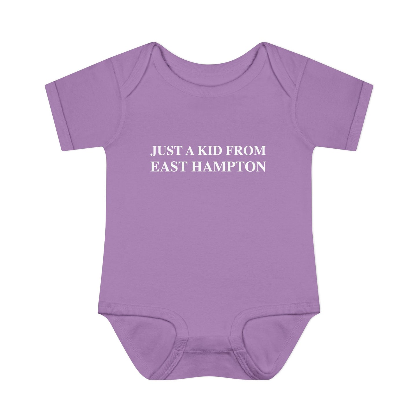 Just a kid from East Hampton Infant Baby Rib Bodysuit