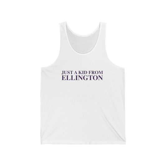 Just a kid from Ellington Unisex Jersey Tank Top