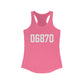 06870 - Greenwich CT Zip Code Women's Ideal Racerback Tank Top